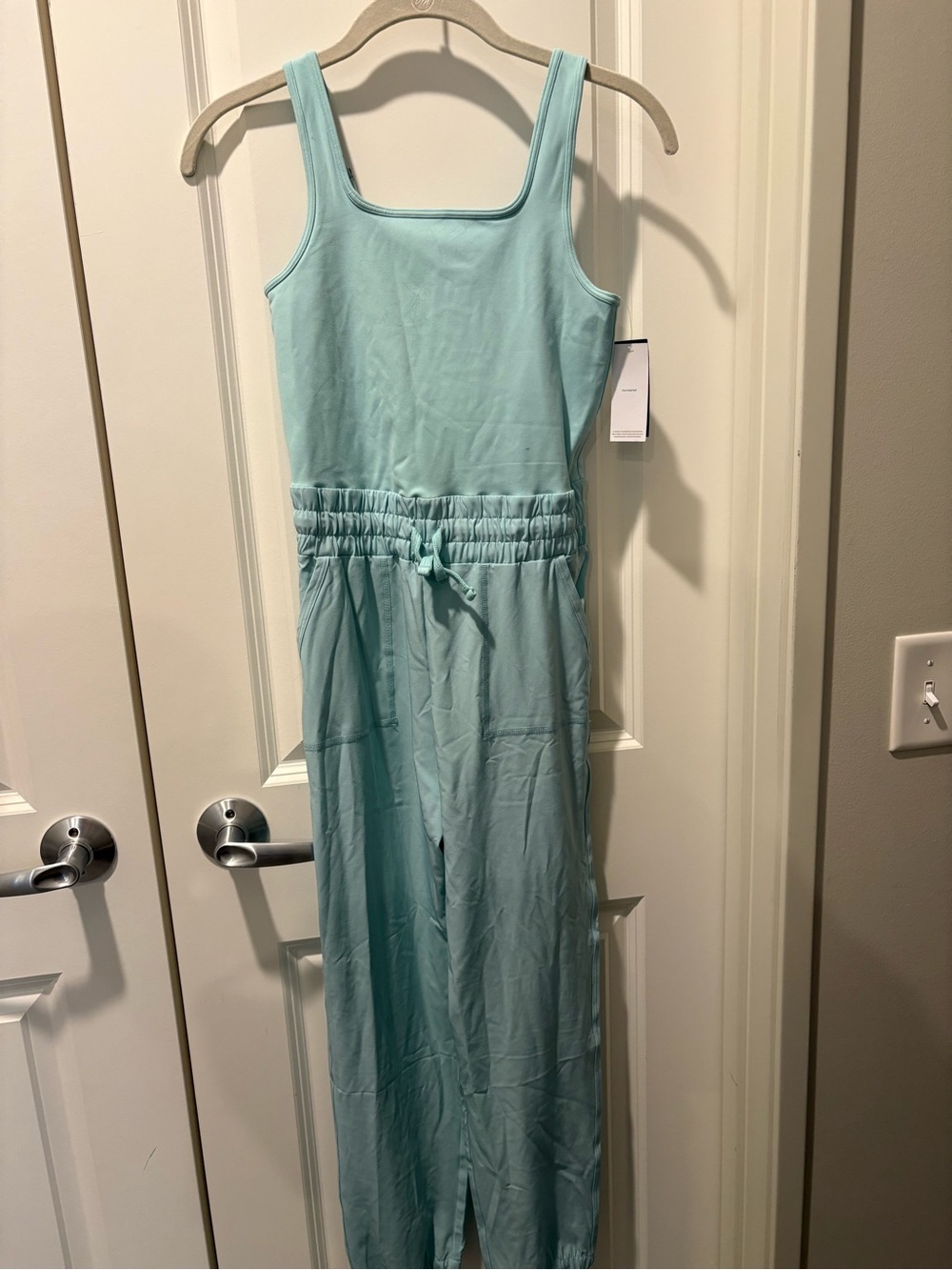 Abercrombie & Fitch Girls' Sleeveless Aqua One-Piece Jumpsuit